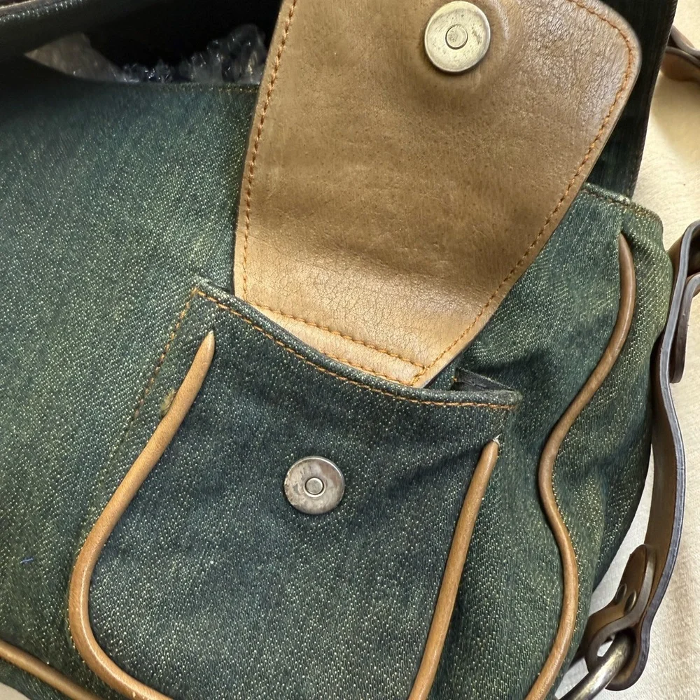 Dior Denim and Tan Shoulder Bag - Picture 6 of 16